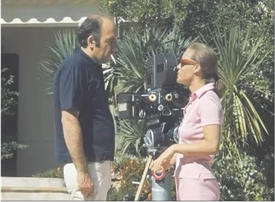 Photos du tournage du film:<br />&quot;La Piscine&quot;